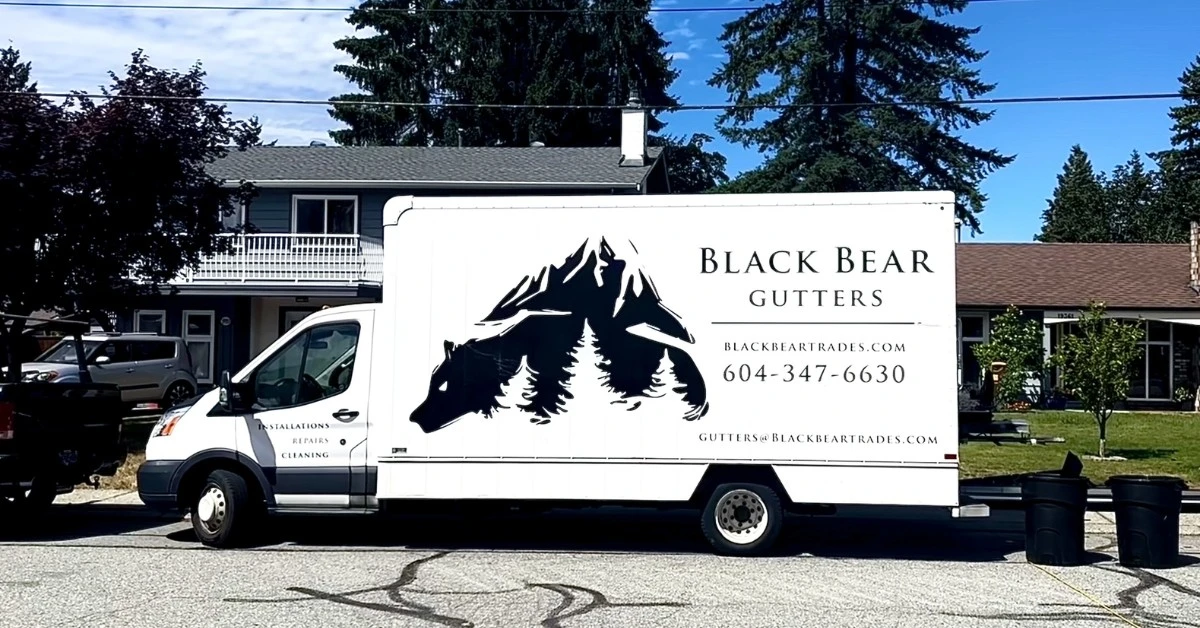 Vancouver’s Rain Solution: Durable Gutter Installation - Black Bear Gutters Black Bear Gutters Truck